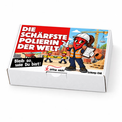 Die schärfste Polierin der Welt – Schachtel schräg