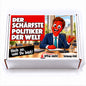 Der schärfste Politiker der Welt – weiße Geschenkbox, Vorderansicht