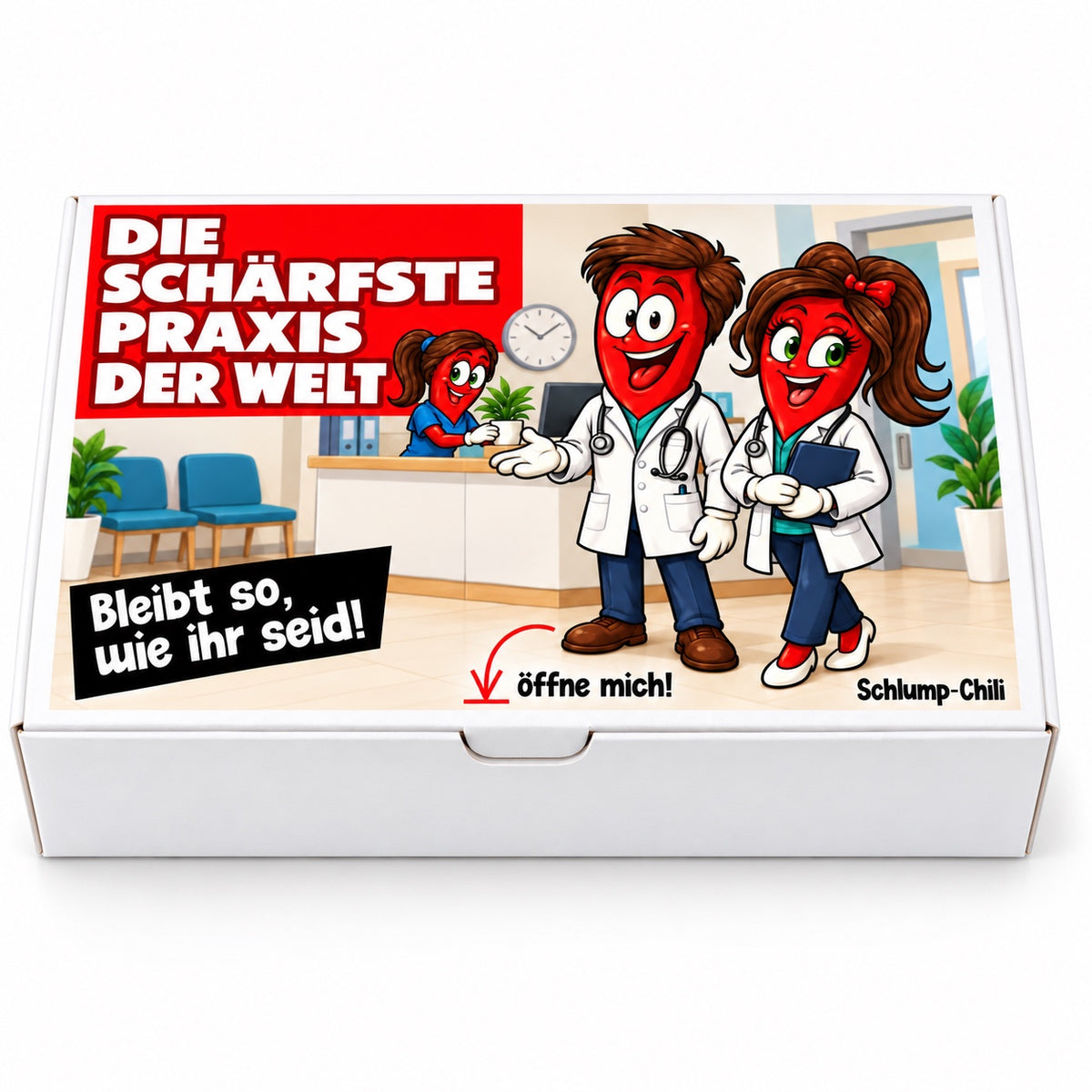 Die schärfste Praxis der Welt – Vorderansicht