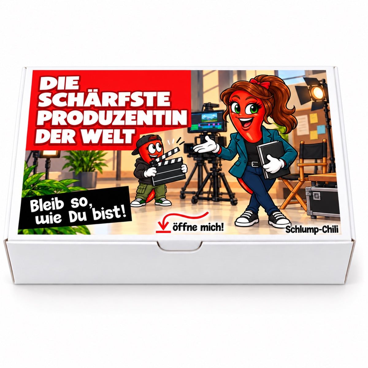 Die schärfste Produzentin der Welt – Geschenkschachtel frontal