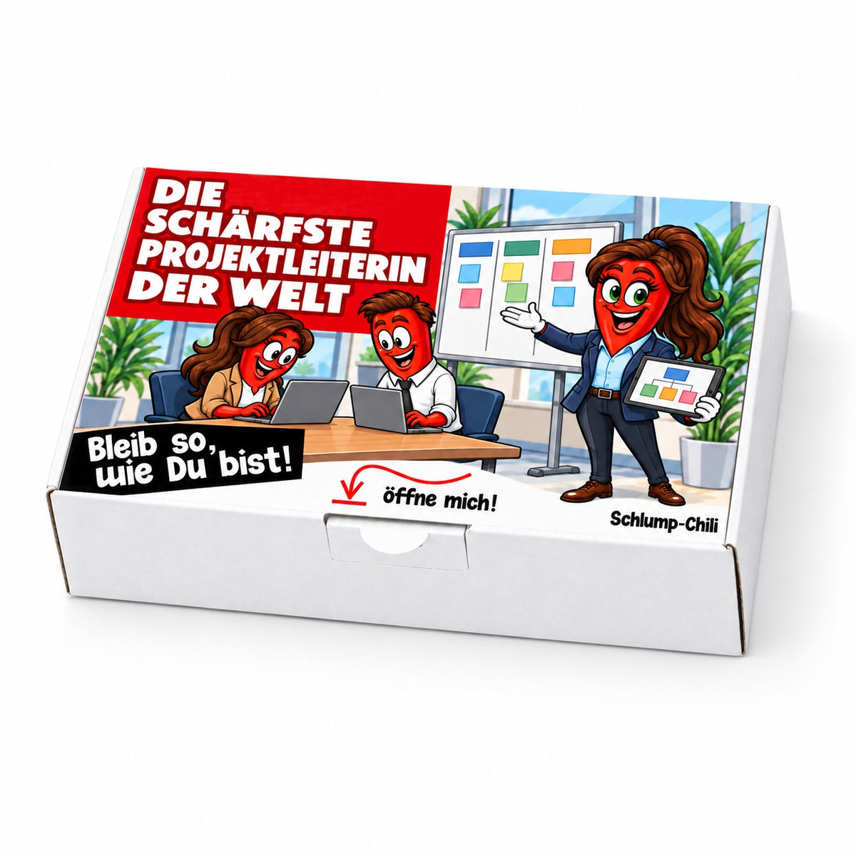 Die schärfste Projektleiterin der Welt – Geschenkschachtel schräg