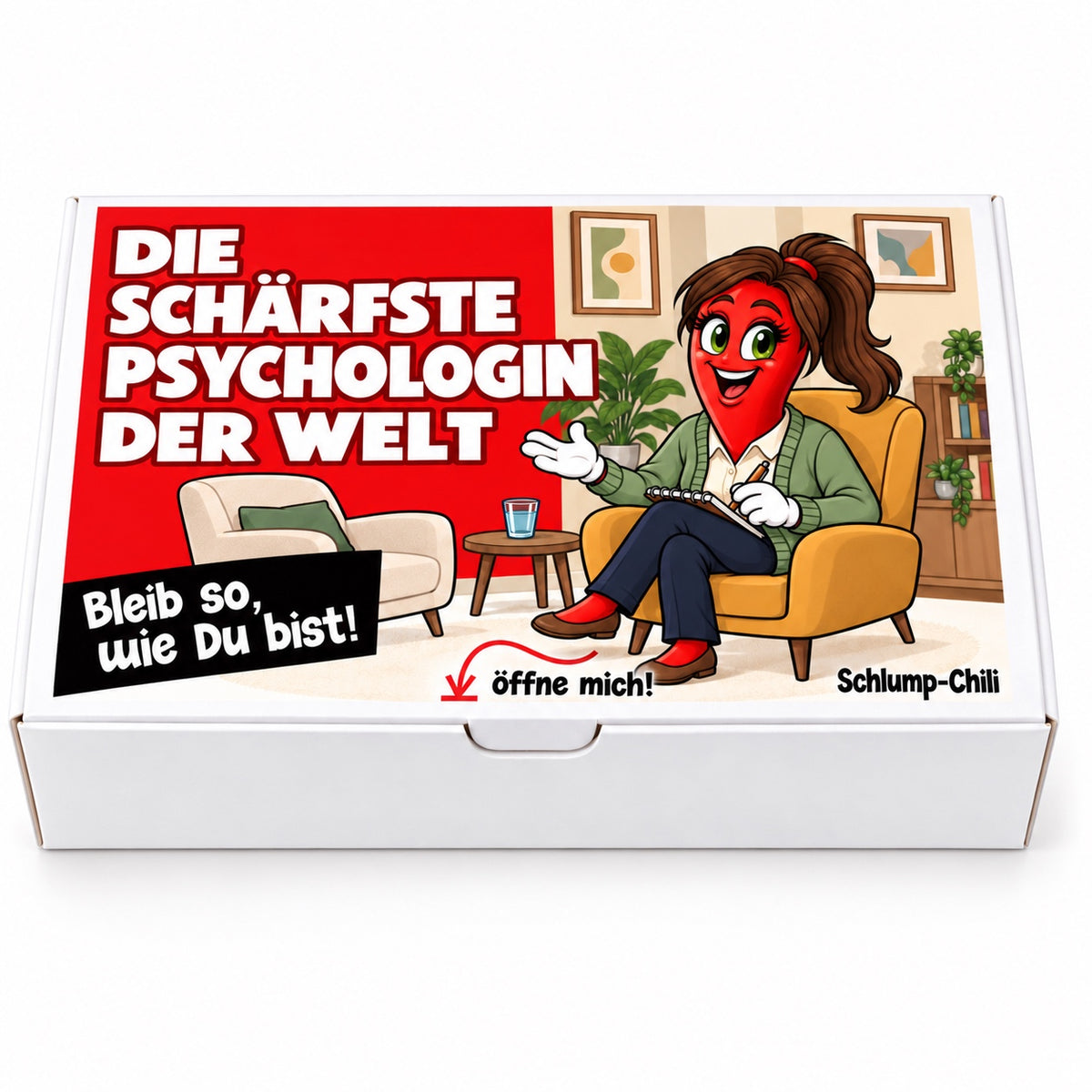 Die schärfste Psychologin der Welt – Geschenkschachtel frontal