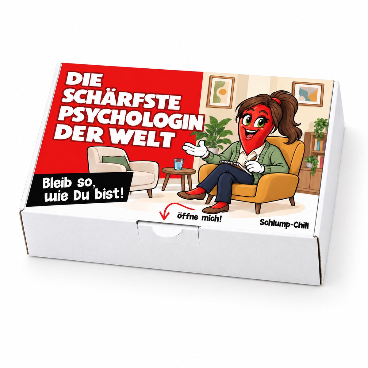 Die schärfste Psychologin der Welt – Geschenkschachtel schräg