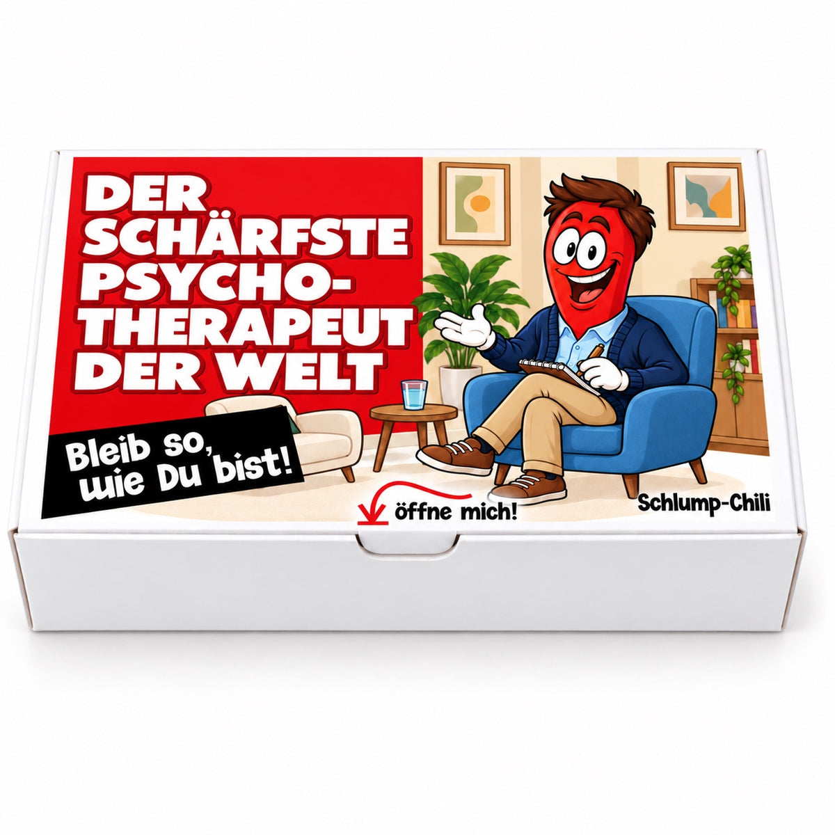 Der schärfste Psychotherapeut der Welt – Geschenkschachtel frontal