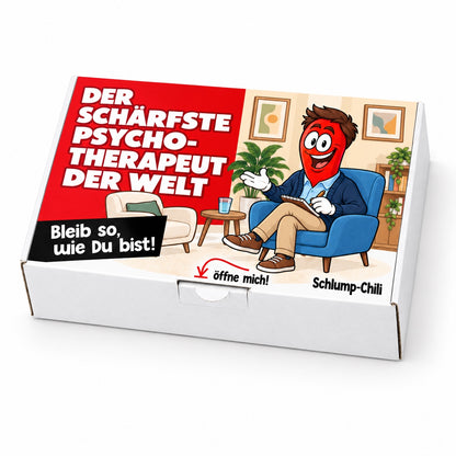 Der schärfste Psychotherapeut der Welt – Geschenkschachtel schräg