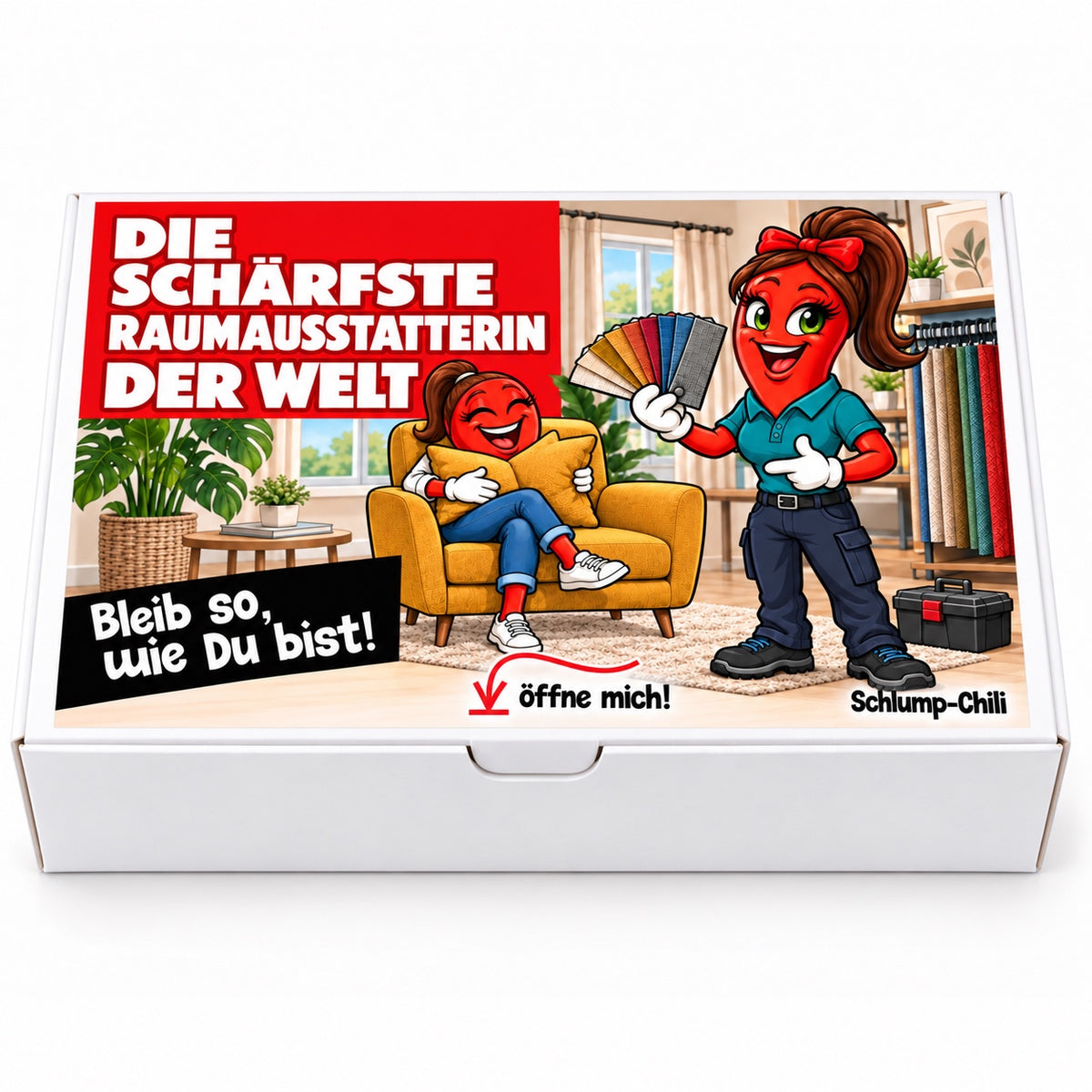 Die schärfste Raumausstatterin der Welt – Schachtel frontal
