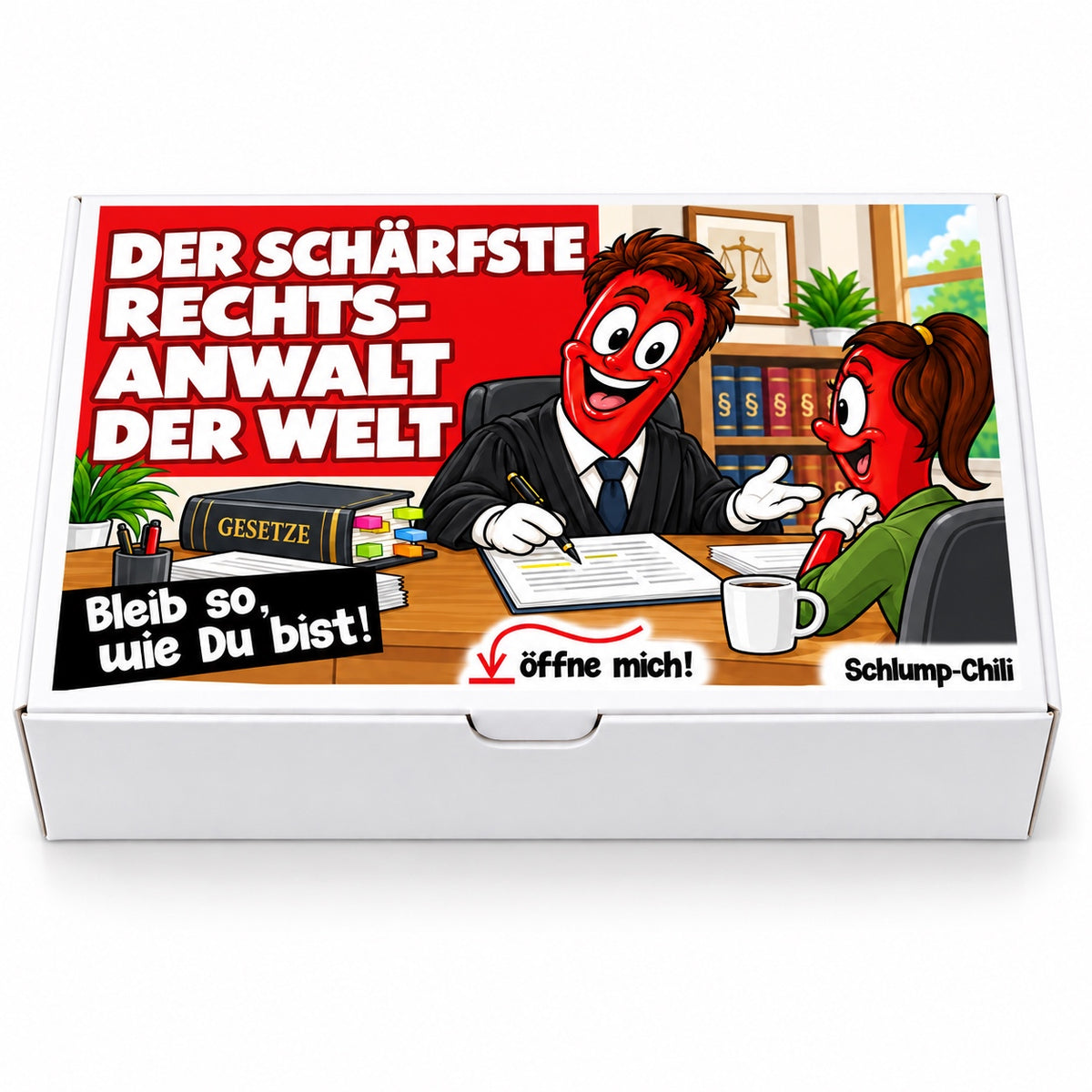 Der schärfste Rechtsanwalt der Welt – Geschenkbox Vorderansicht