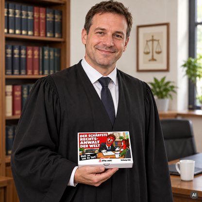 Der schärfste Rechtsanwalt der Welt – Geschenkidee (AI)