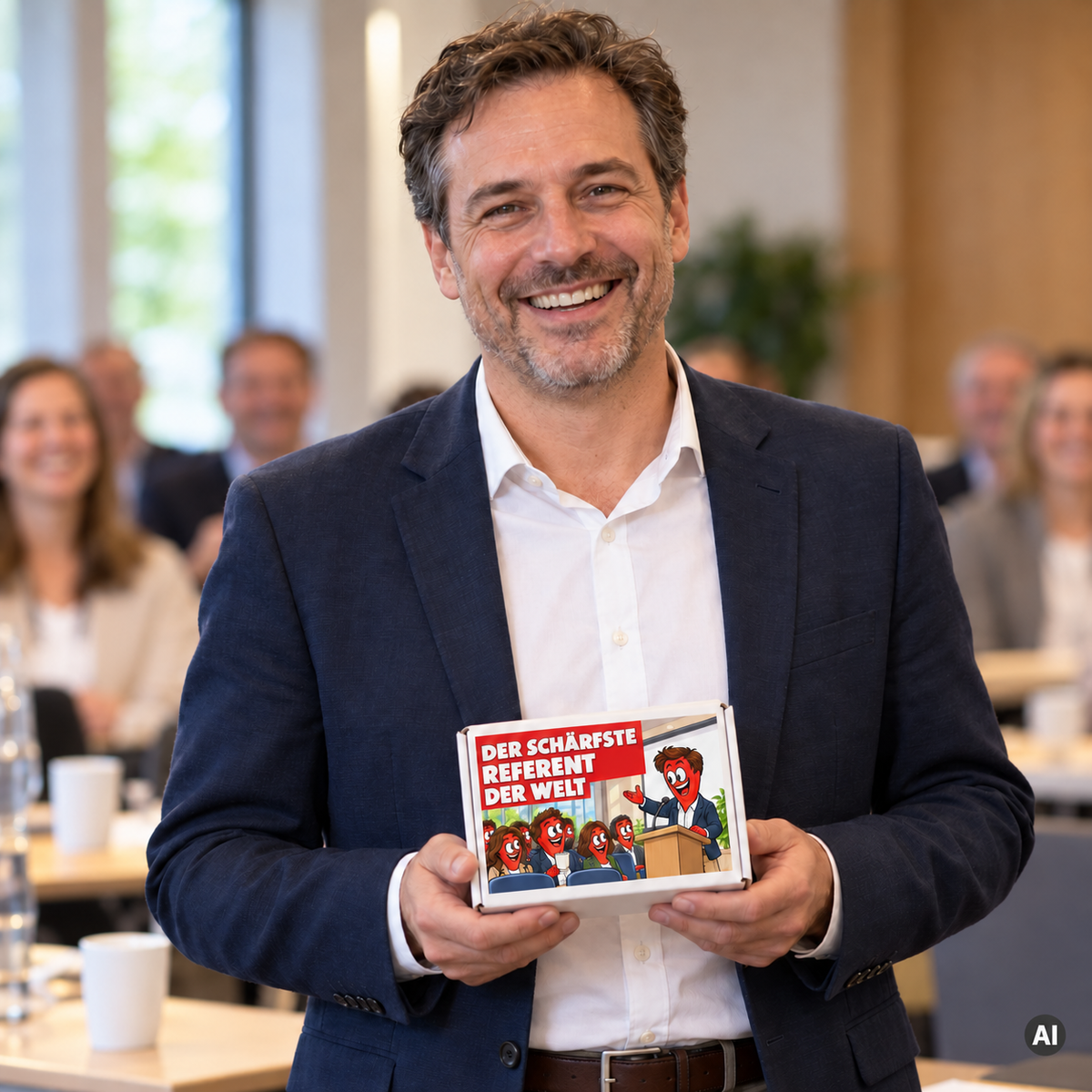 Der schärfste Referent der Welt – Geschenkidee (AI)
