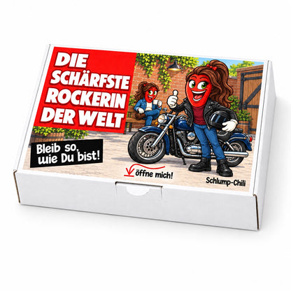 Die schärfste Rockerin der Welt – Schrägansicht