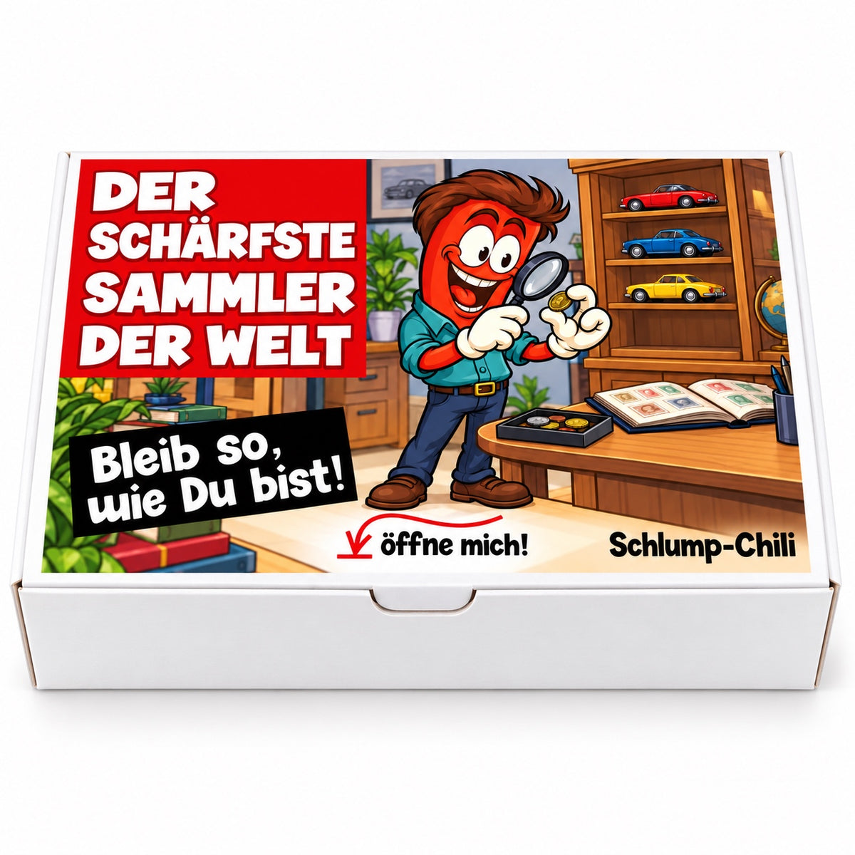 Der schärfste Sammler der Welt – Frontansicht der Chili-Geschenkbox