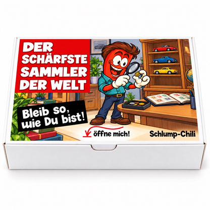 Der schärfste Sammler der Welt – Frontansicht der Chili-Geschenkbox
