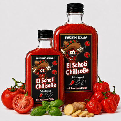 Scharfe Habanero Chilisoße Größen