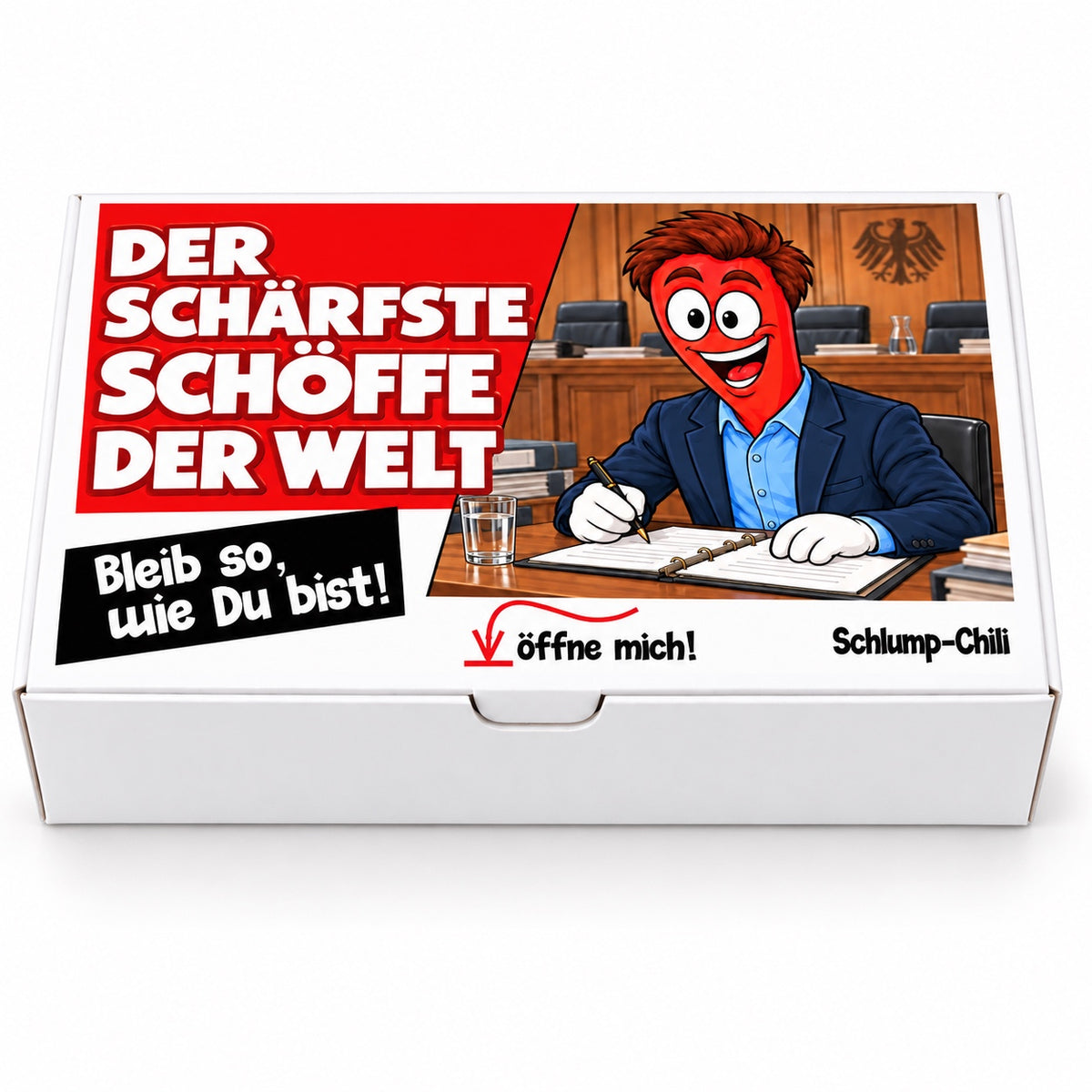 Der schärfste Schöffe der Welt – Geschenkbox Vorderansicht