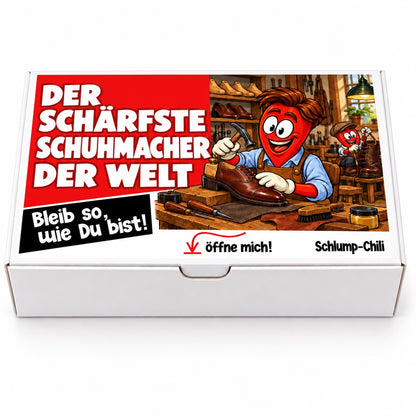 Der schärfste Schuhmacher der Welt – Geschenkschachtel frontal