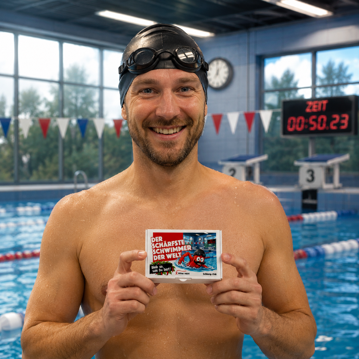 Der schärfste Schwimmer der Welt - Ein witziges Geschenk Set