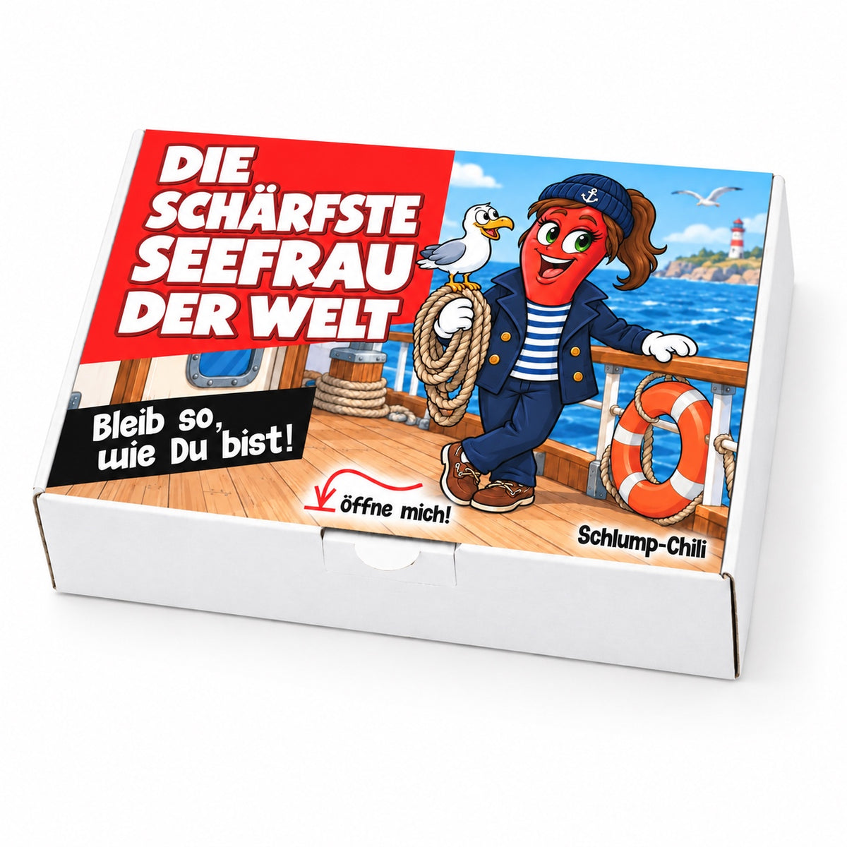 Die schärfste Seefrau der Welt – Geschenkschachtel schräg