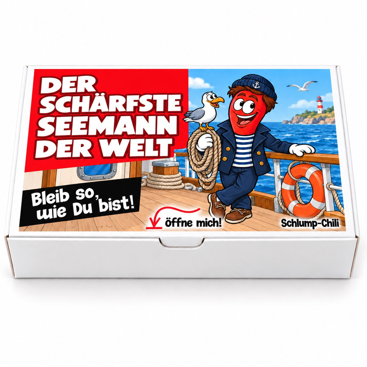 Der schärfste Seemann der Welt – Geschenkschachtel frontal