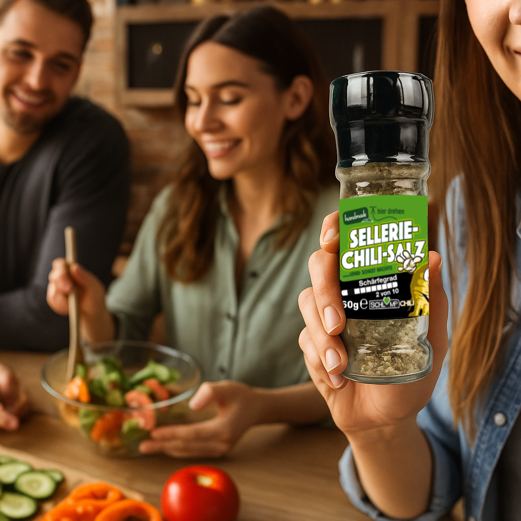 STÄNGLI Sellerie-Chilisalz Gewürzmühle