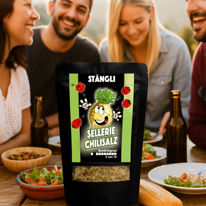STÄNGLI Sellerie Chili Gewürzsalz Nachfüllpack für Gewürzmühlen 80g
