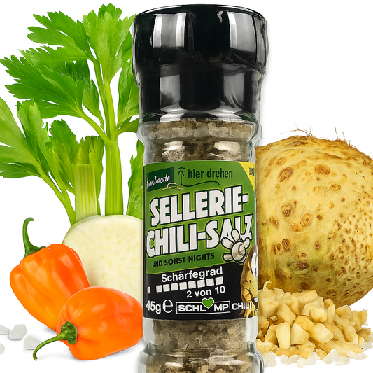STÄNGLI Sellerie-Chilisalz Gewürzmühle