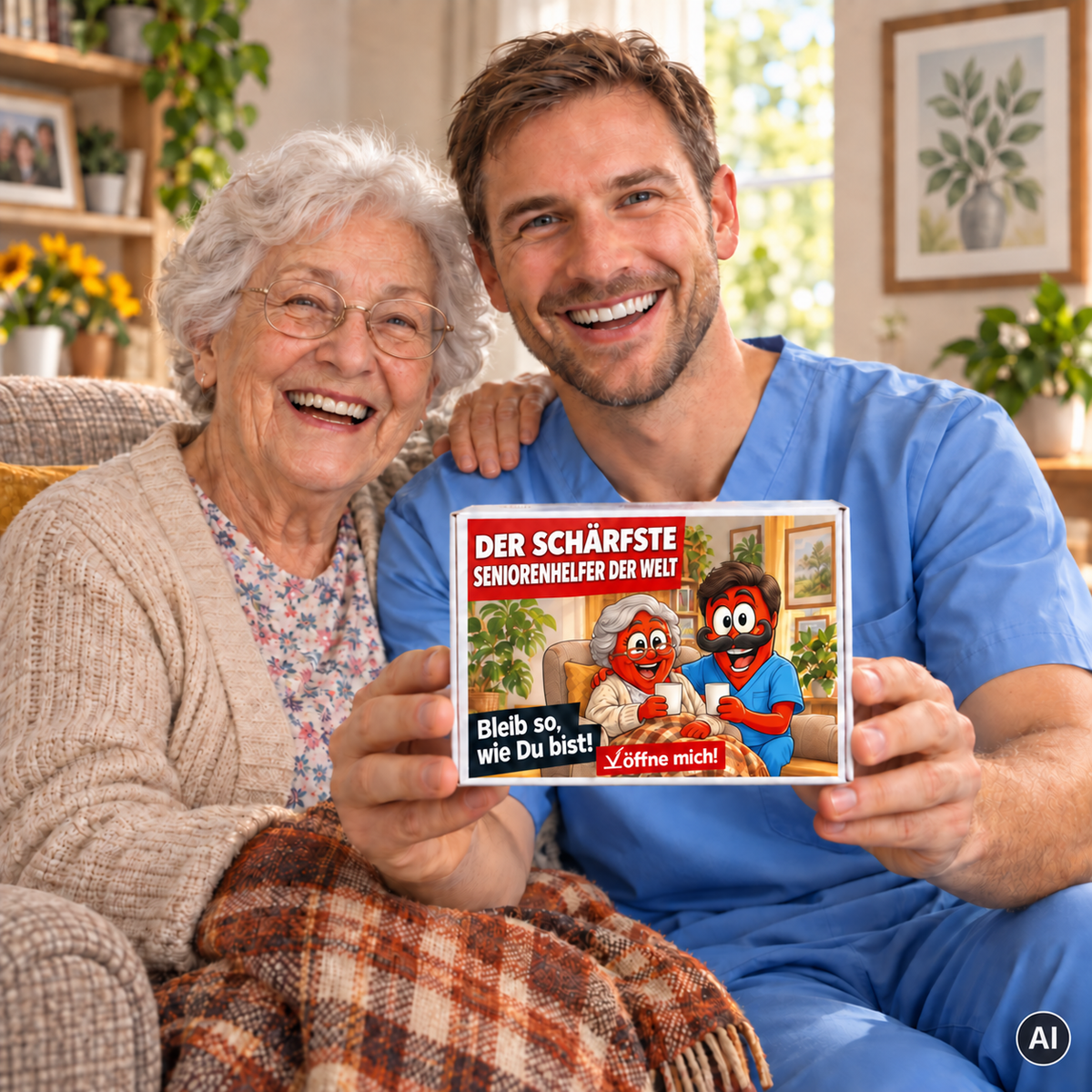 Der schärfste Seniorenhelfer der Welt – Geschenkidee (AI)