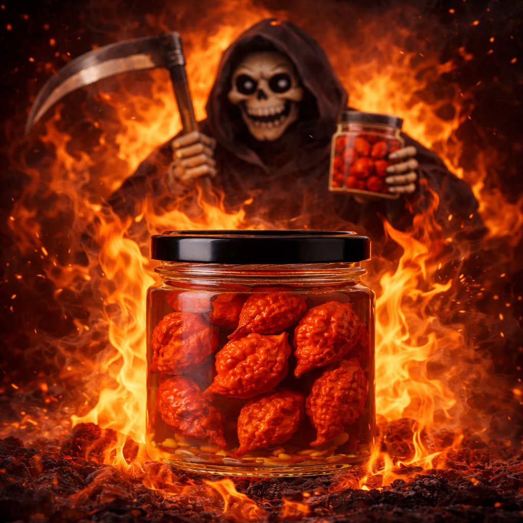 Der Sensenmann - Carolina Reaper Chils eingelegt