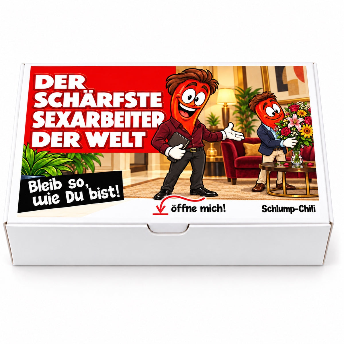 Der schärfste Sexarbeiter der Welt – Geschenkschachtel frontal