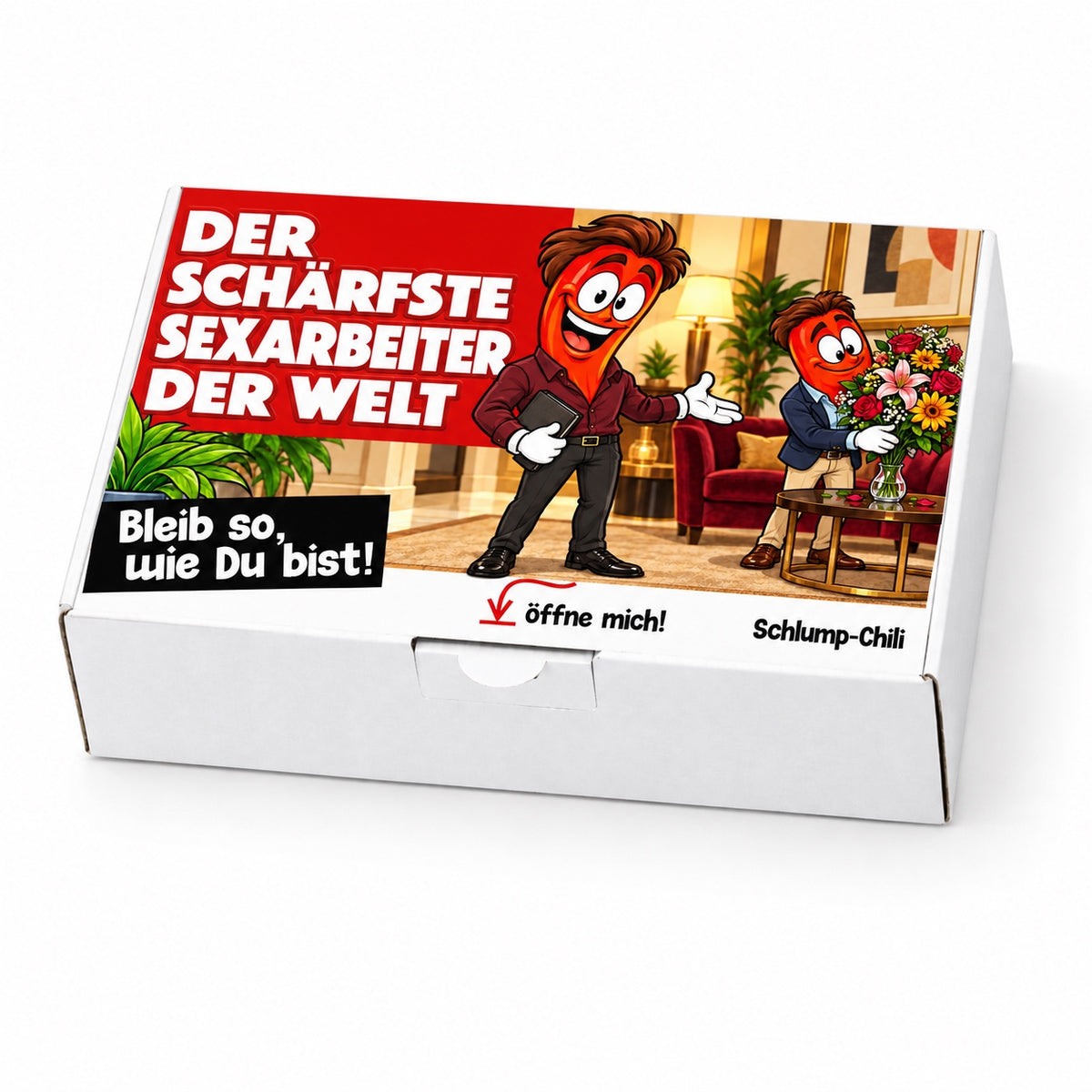 Der schärfste Sexarbeiter der Welt – Geschenkschachtel schräg