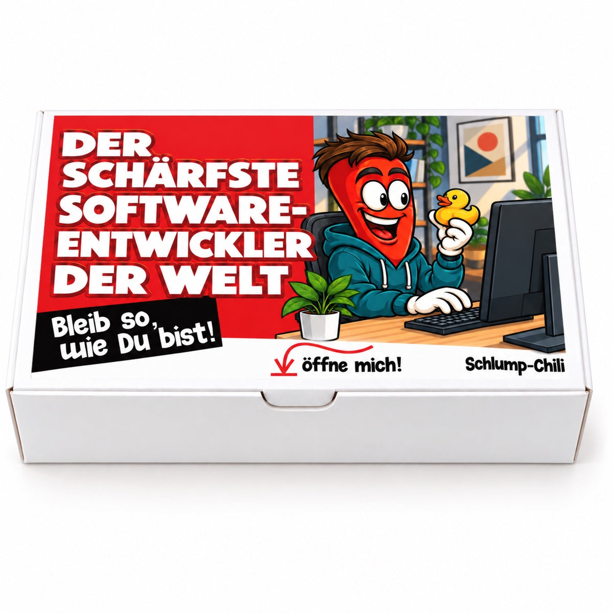 Der schärfste Softwareentwickler der Welt – Geschenkschachtel frontal