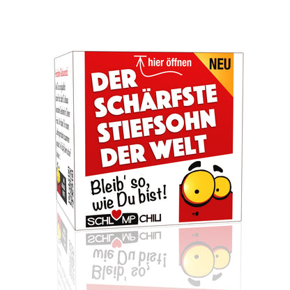 Der schärfste Stiefsohn der Welt - Ein witziges Geschenk Set für den, Bonus-Sohn, Schwiegersohn & Adoptivsohn