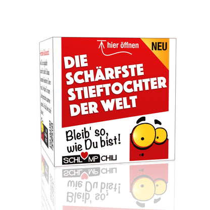 Die schärfste Stieftochter der Welt - Ein witziges Geschenk Set für die Bonus-Tochter, Schwiegertochter & Adoptivtochter