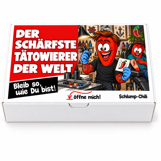 Der schärfste Tätowierer der Welt – Geschenkschachtel frontal