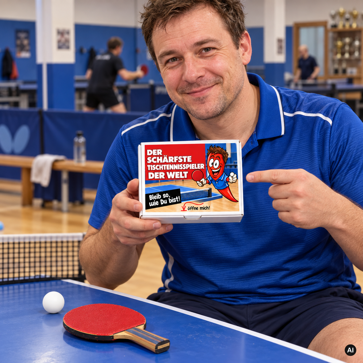 Der schärfste Tischtennisspieler der Welt - Ein witziges Geschenk!