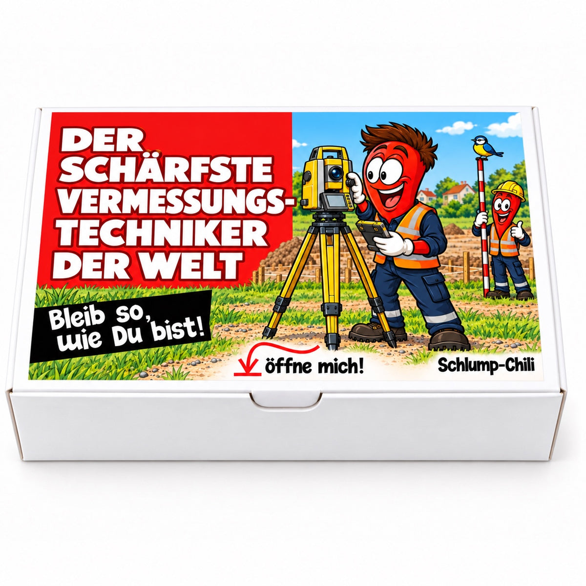 Der schärfste Vermessungstechniker der Welt – Schachtel frontal