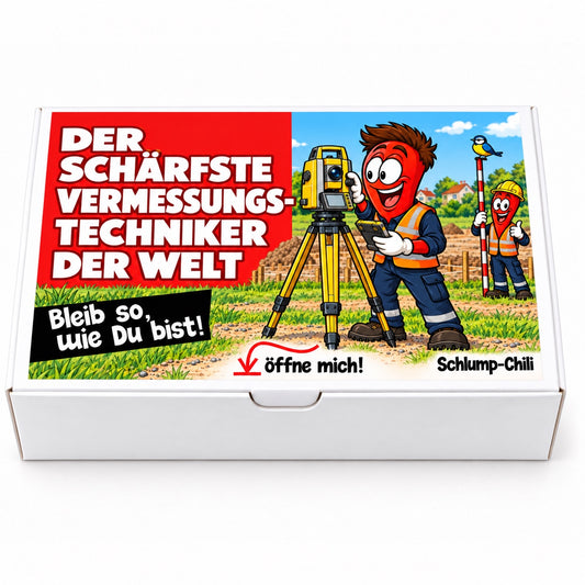 Der schärfste Vermessungstechniker der Welt – Schachtel frontal