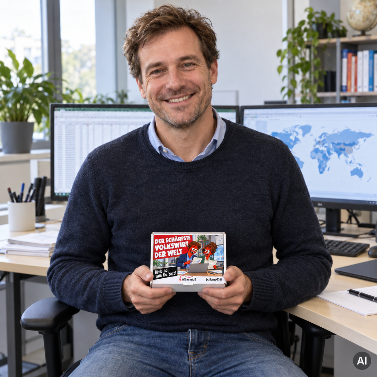 Der schärfste Volkswirt der Welt – Geschenkidee (AI)