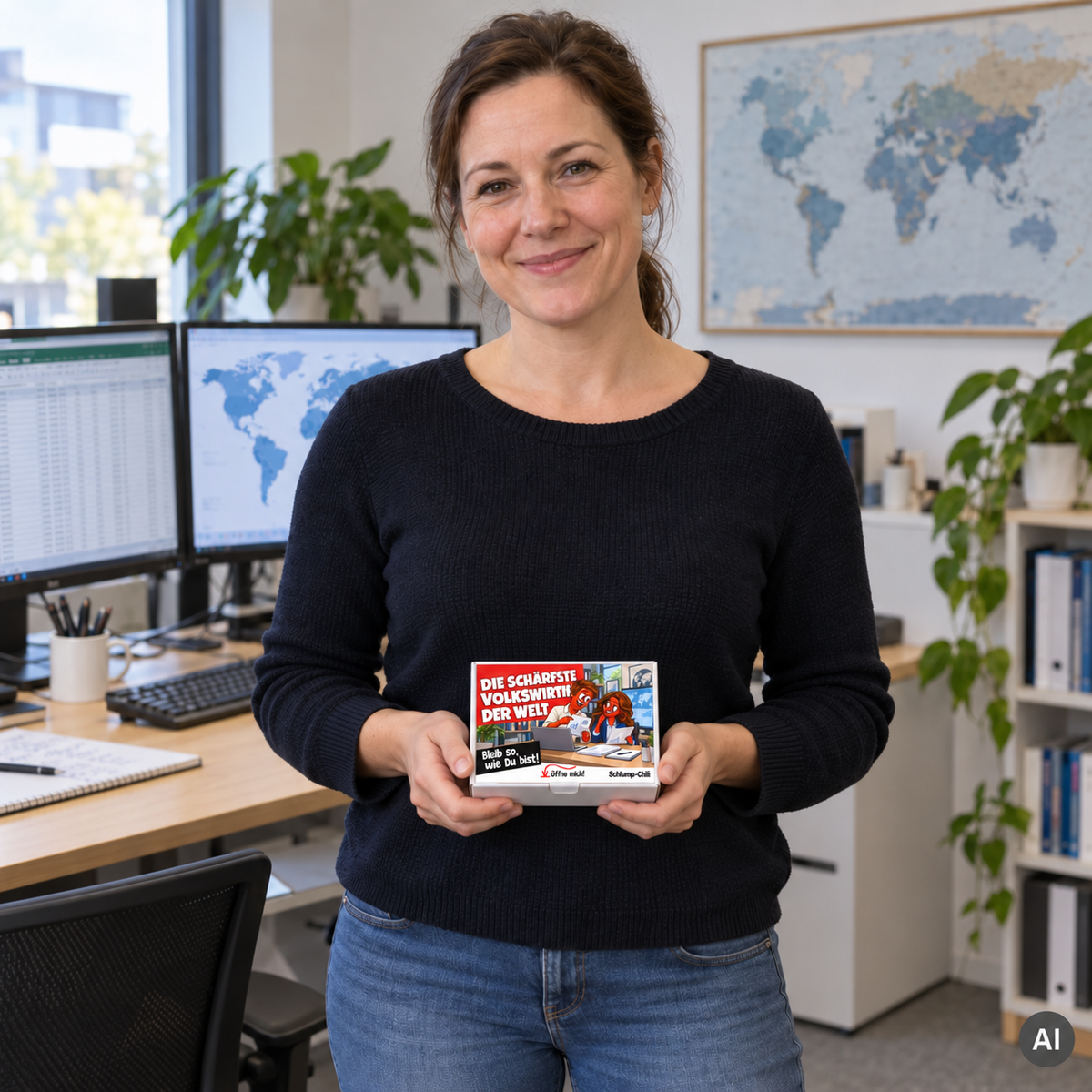 Die schärfste Volkswirtin der Welt – Geschenkidee (AI)