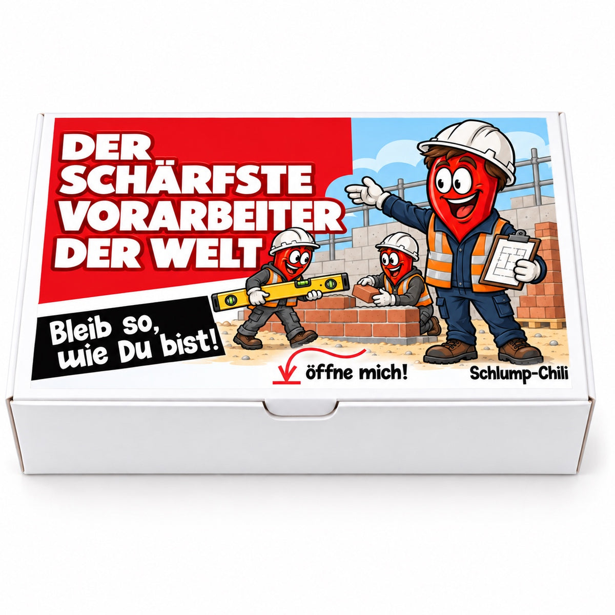 Der schärfste Vorarbeiter der Welt – Geschenkschachtel frontal