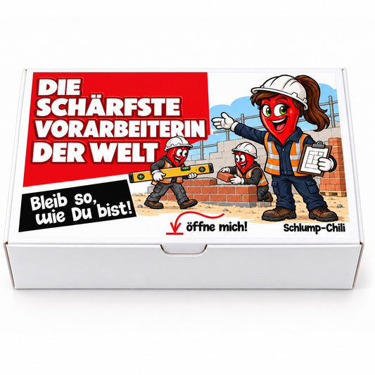 Die schärfste Vorarbeiterin der Welt – Geschenkschachtel frontal