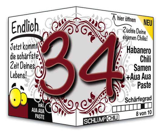 Witziges Präsent zum 34. Geburtstag
