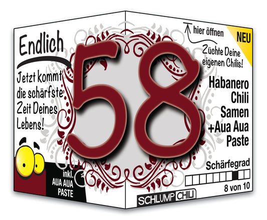 Witziges Präsent zum 58. Geburtstag